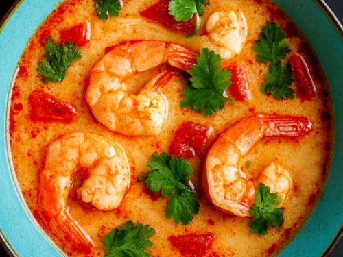 Tom Yum ar tīģergarnelēm pusdienām